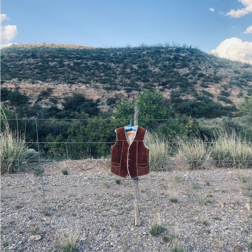 Vintage Leather Sherpa Vest